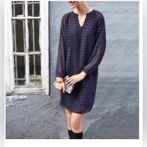 Cabi‎ dress size medium diamond print blue Harlequin shift dress 💙💙